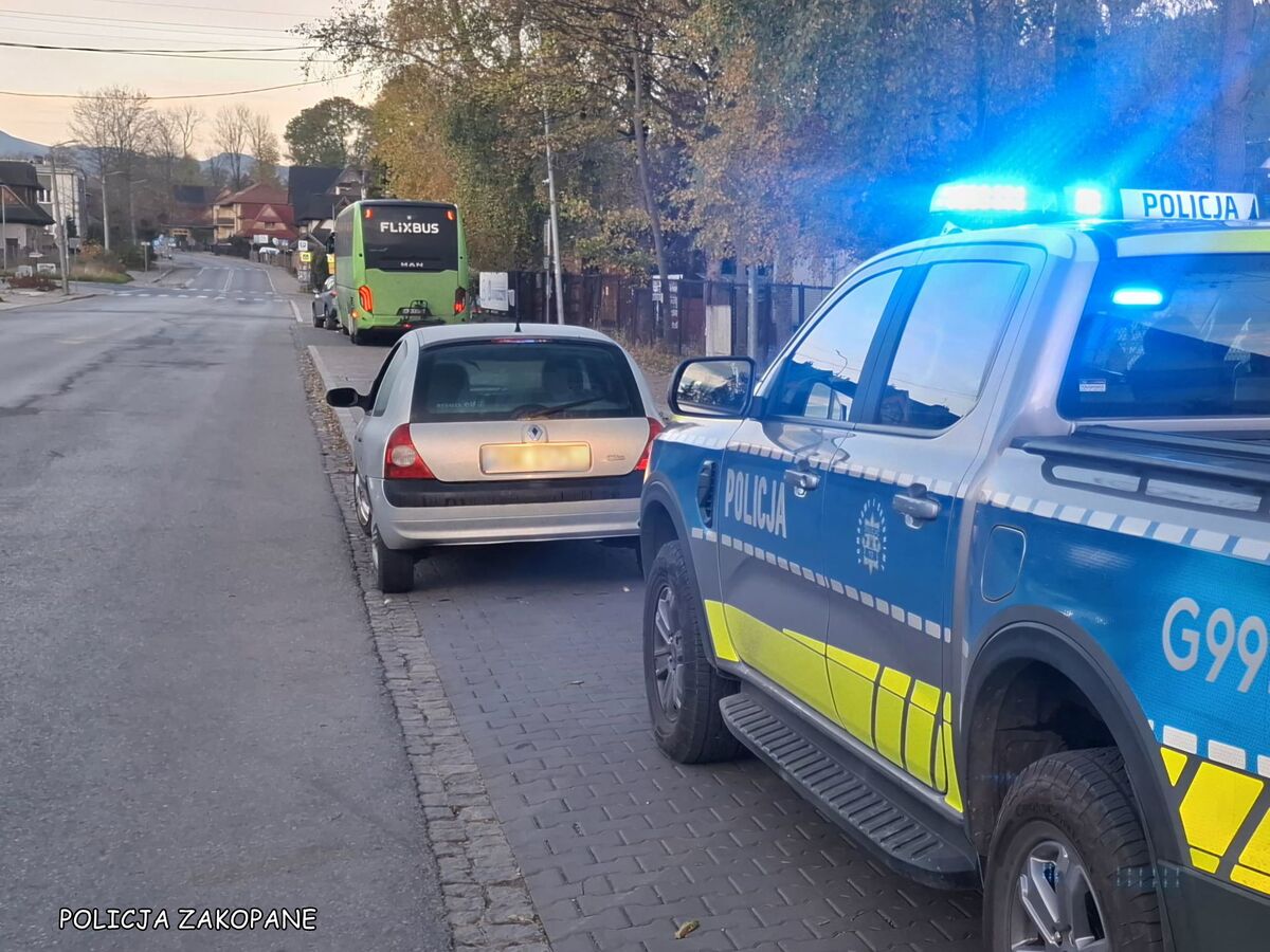 W Zakopanem zatrzymano pijanego kierowcę z dożywotnim zakazem prowadzenia